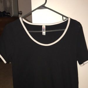 Lularoe XS black with white trim Classic